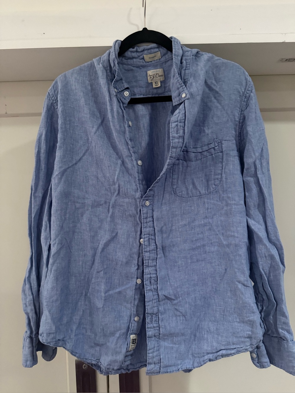 J. Crew x Baird McNutt Light Blue Linen Button-Up Shirt - Men's